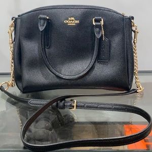 COACH Authentic Crossgrain Christie Mini Carryall - Black